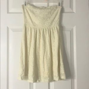 White Lacey tube top dress
